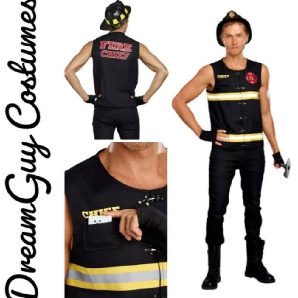 NWT! DreamGuy Fire Away Fire Chief Costume